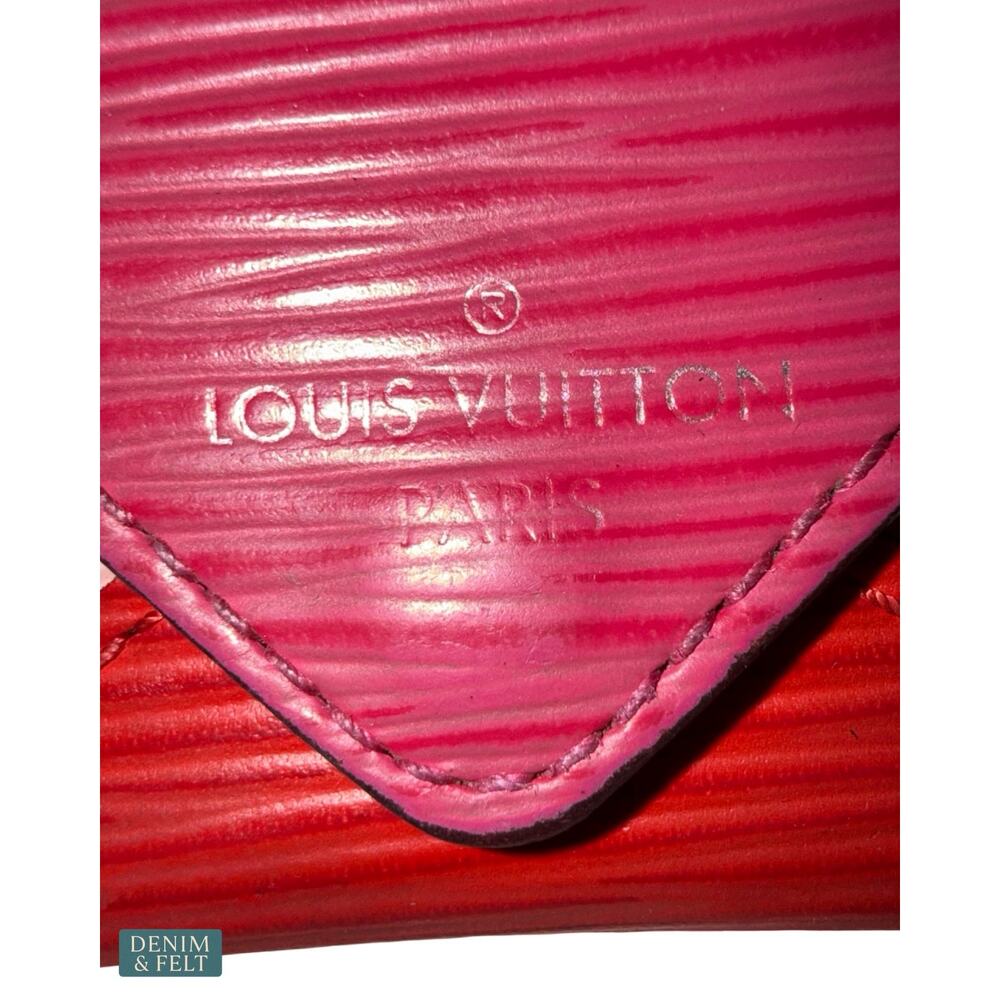 Louis Vuitton Epi Envelope Key Pouch Charm Pink Red Bag Charm Key Holder Rare - Picture 5 of 9